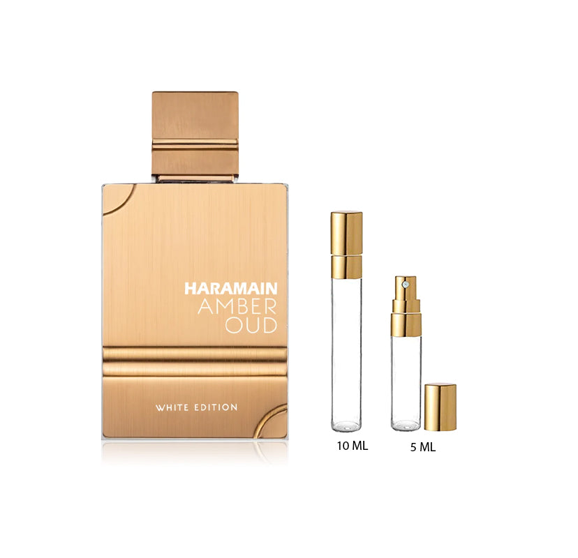 Al Haramain Amber Oud White Edition — perfume unisex original en Colombia | Disfragancias