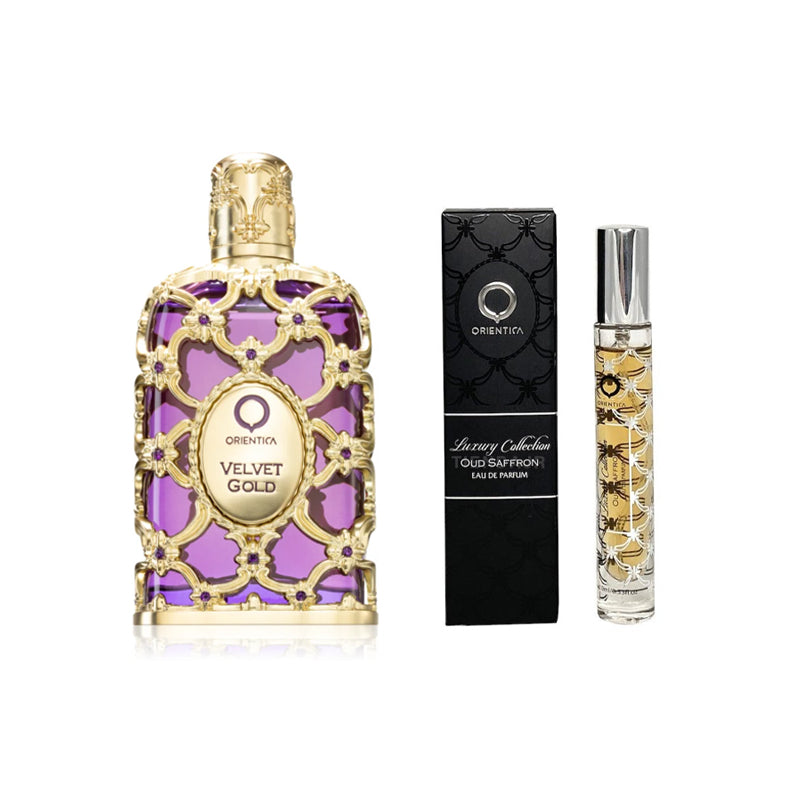 Oferta Duo Orientica + 10 ML Orientica Oud Saffron — perfume unisex original en Colombia | Disfragancias